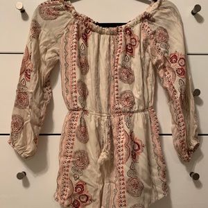off the shoulder boho romper